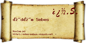 Ádám Sebes névjegykártya